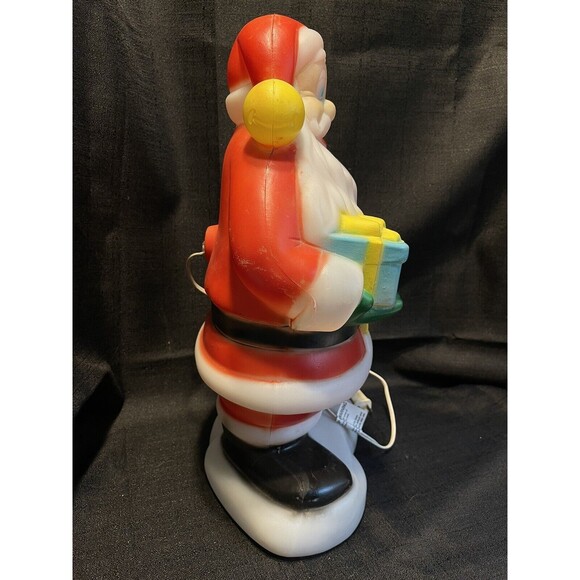Vintage Santa Claus Blow Mold General Foam Christmas 18” Teddy Bear Gift W/cord - Picture 2 of 7